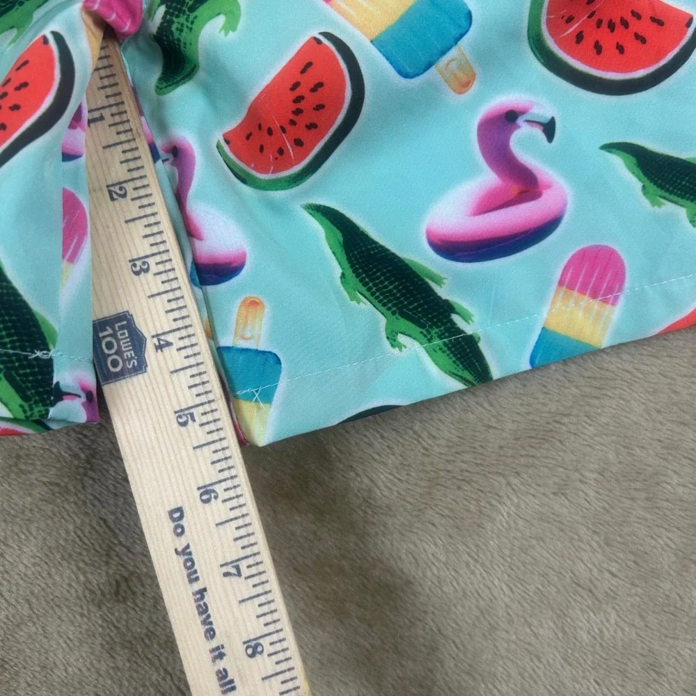 Public‎ Record Mens Swim Trunks Medium Watermelon Flamingo Crocodile Mint Green